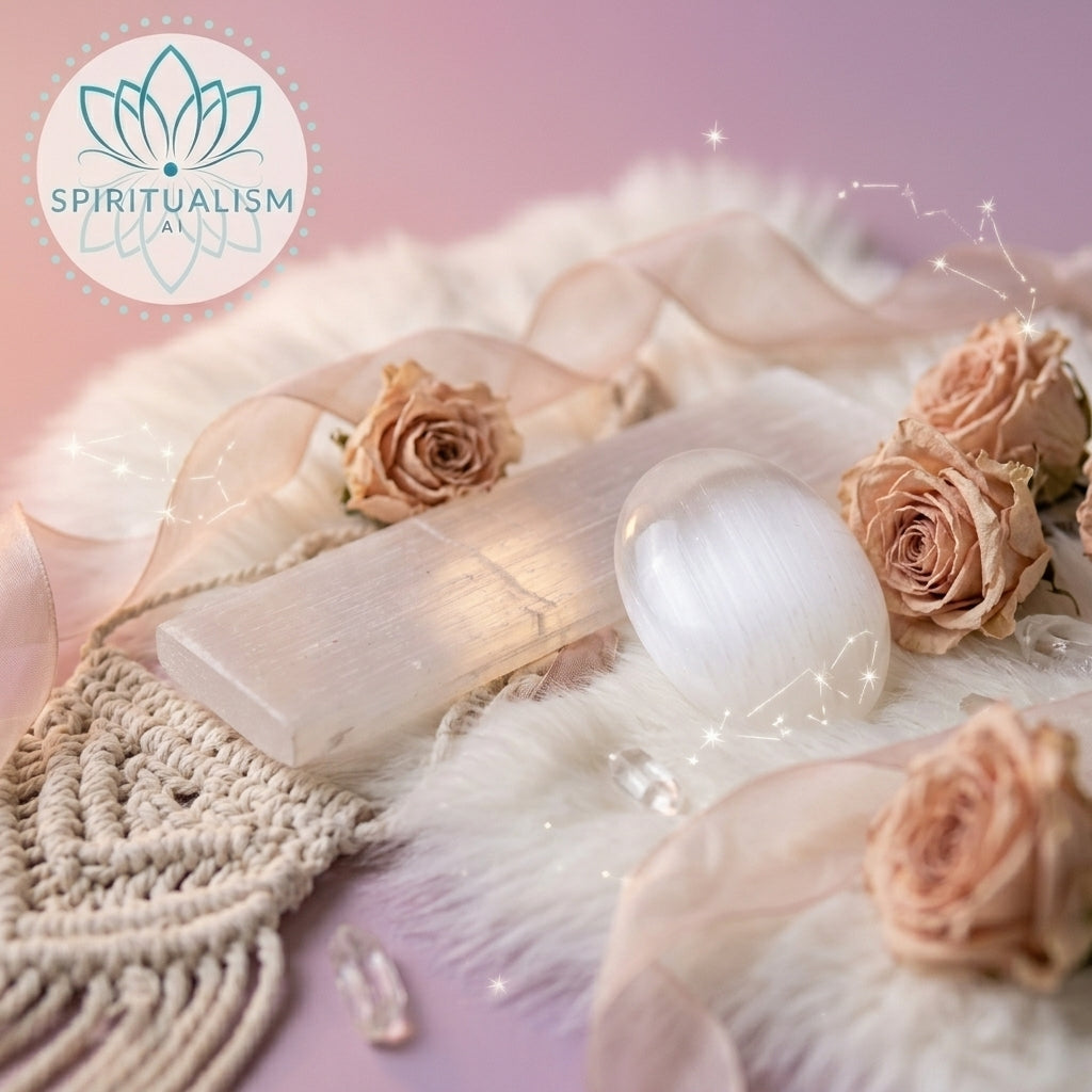 Selenite Bundle | Palm Stone + Slab | Crystal Cleansing Set | Stardust Market