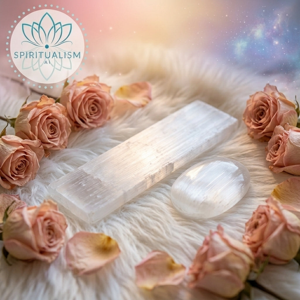 Selenite Bundle | Palm Stone + Slab | Crystal Cleansing Set | Stardust Market