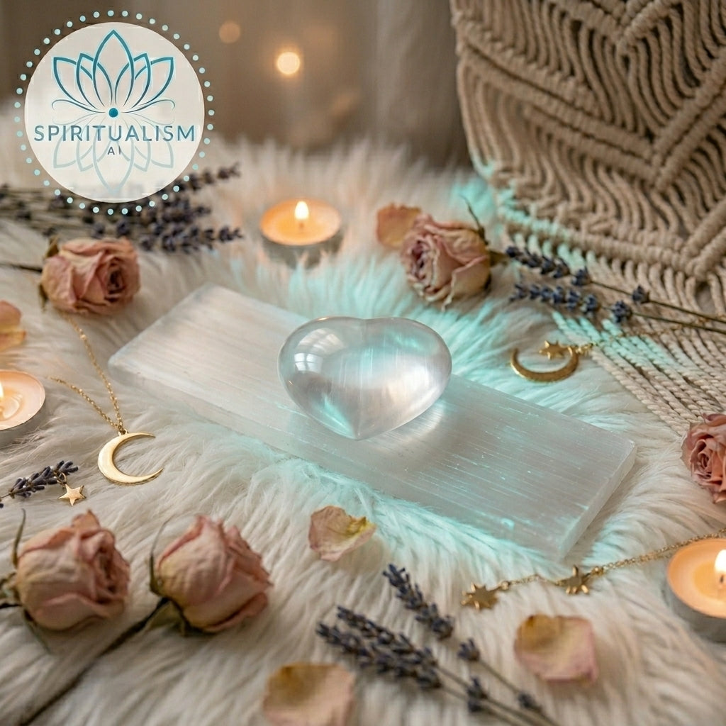 Selenite Gift Set | Palm Stone + Heart + Slab | Crystal Cleansing Bundle | Stardust Market