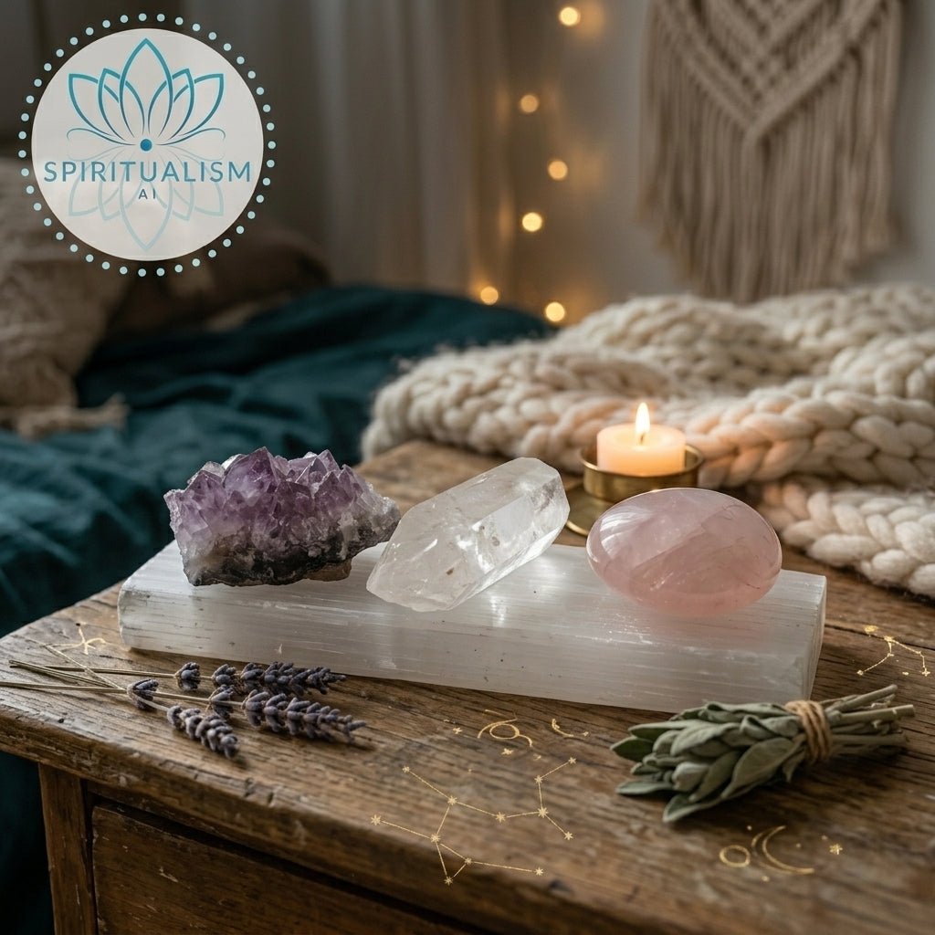 The Foundation Set | Amethyst + Rose Quartz + Clear Quartz + Selenite Slab | Crystal Gift Set | Stardust Market
