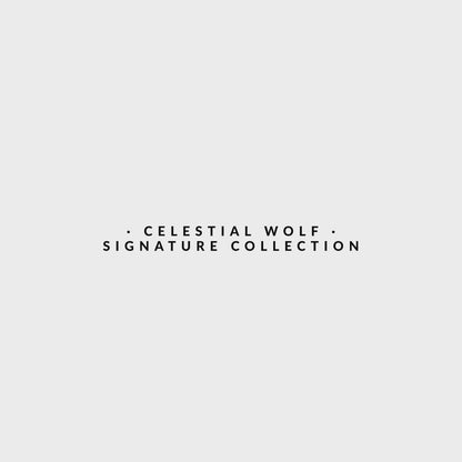 Celestial Wolf White Drawstring Bag | Moon Wolf Bag | Spiritualism AI